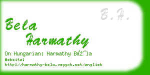 bela harmathy business card